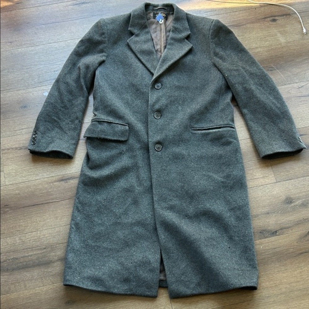 Virany Vintage Cashmere Wool Classic Gray Coat ! Size 40